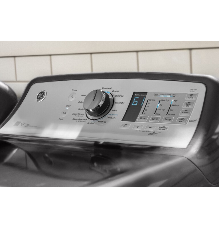 7.4 cu. ft. Capacity Smart aluminized alloy drum Gas Dryer with HE Sensor Dry GTD75GCPLDG