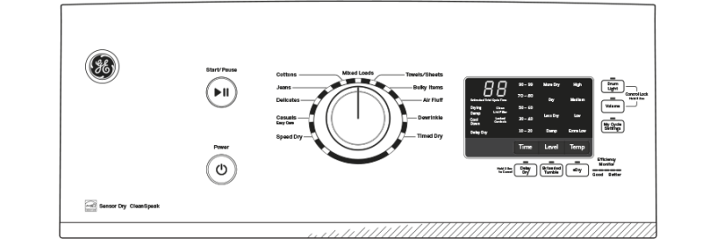 7.8 cu. ft. capacity aluminized alloy drum electric dryer GTD81ESPJMC