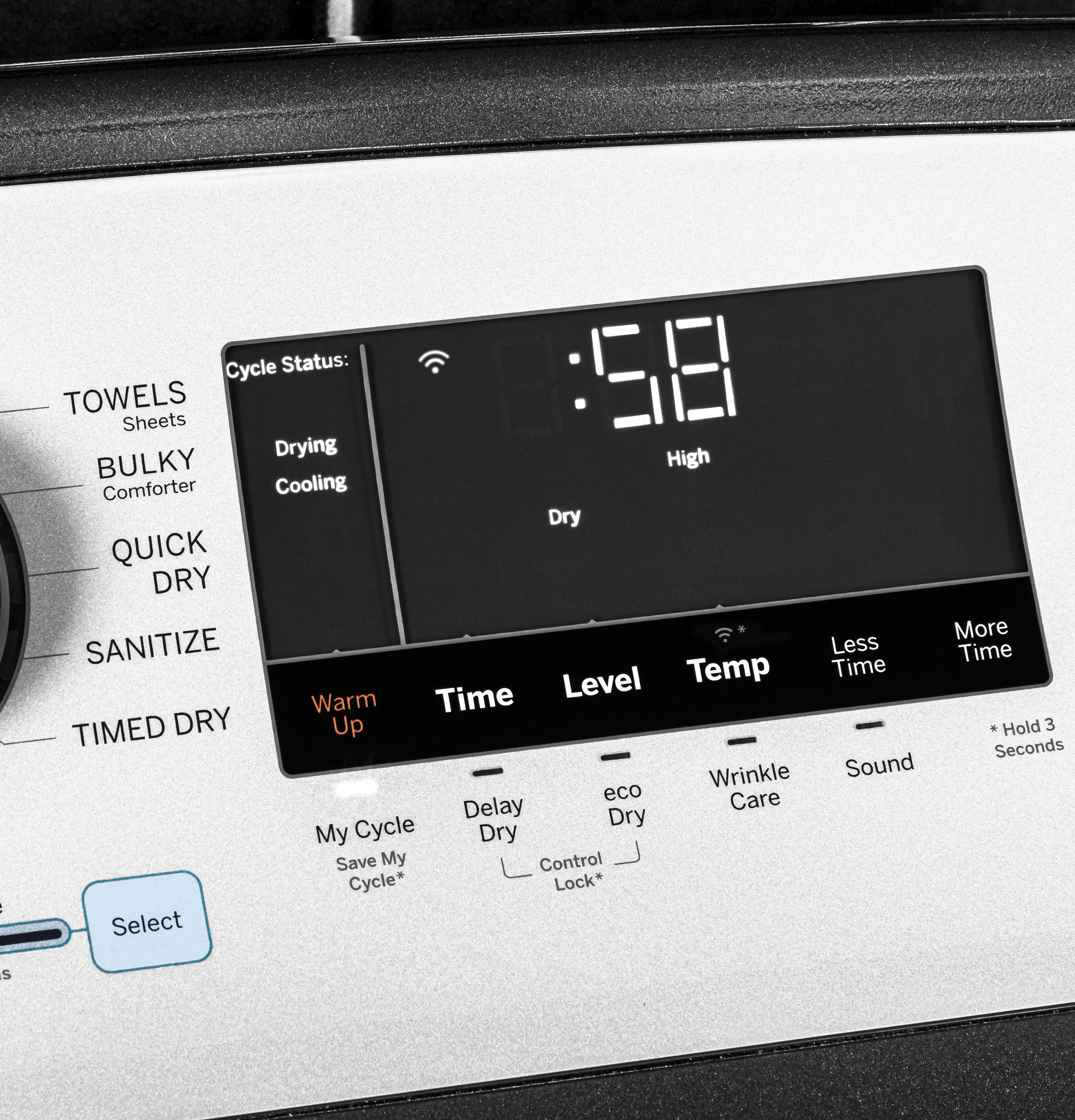 7.4 cu. ft. Capacity Smart aluminized alloy drum Electric Dryer with Sanitize Cycle and Sensor Dry GTD84ECPNDG