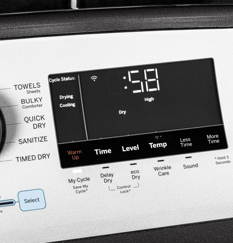 7.4 cu. ft. Capacity Smart aluminized alloy drum Gas Dryer with Sanitize Cycle and Sensor Dry GTD84GCPNDG