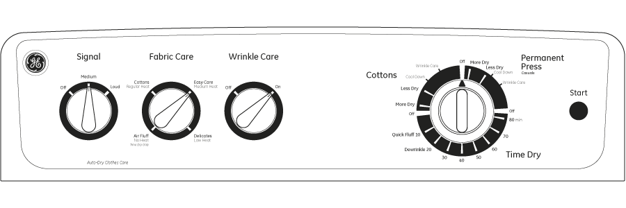 Long Vent 7.0 cu. ft. capacity Dura Drum gas dryer GTDL210GDWW