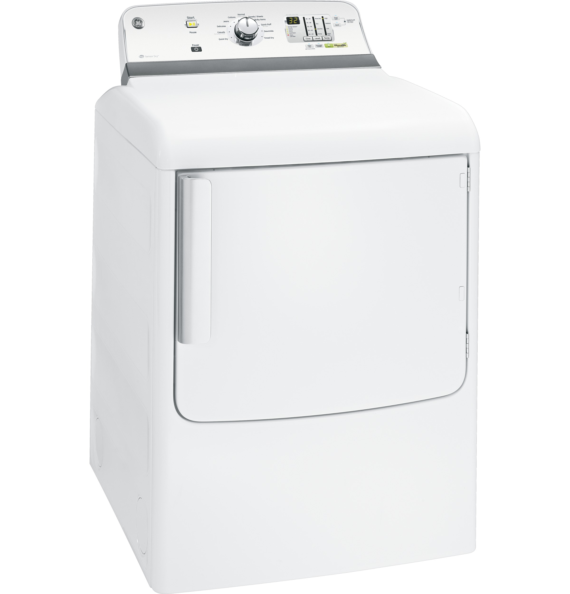 Long Vent 7.8 cu. ft. capacity electric dryer GTDL740EDWW