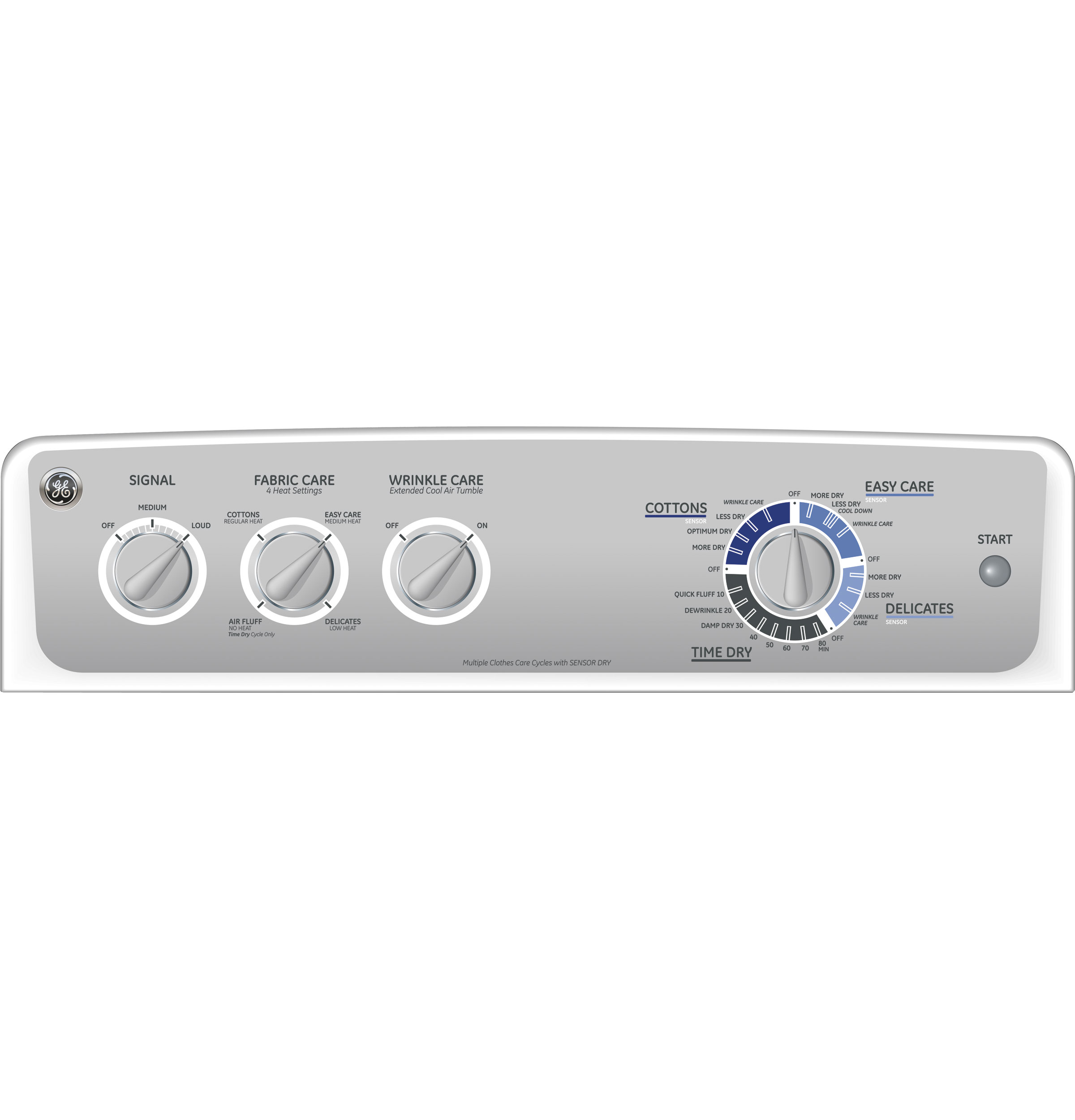 7.0 cu. ft. stainless steel capacity electric dryer with Sensor Dry GTDN500EMWS