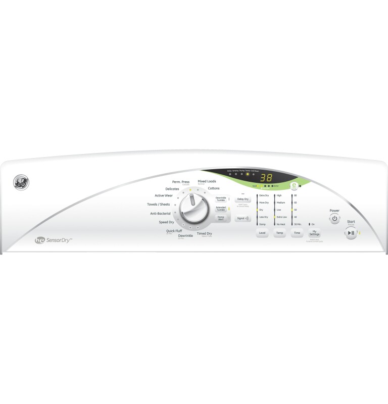 7.0 cu. ft. stainless steel capacity electric dryer with HE SensorDry GTDN550EDWW