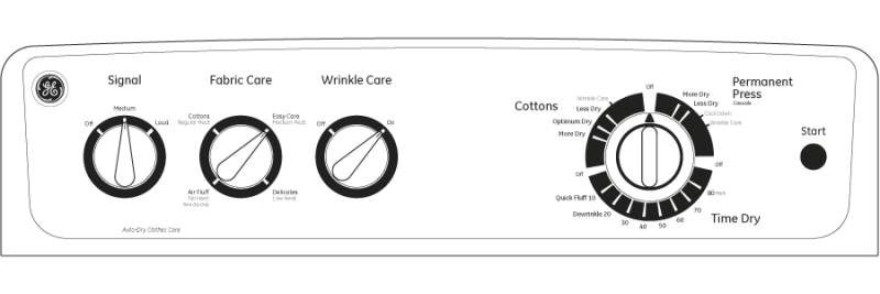 7.0 cu. ft. capacity Dura Drum electric dryer GTDP280EDWW