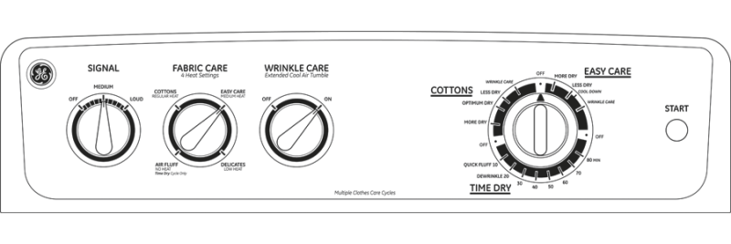 7.0 cu. ft. capacity DuraDrum electric dryer GTDP350EMWS