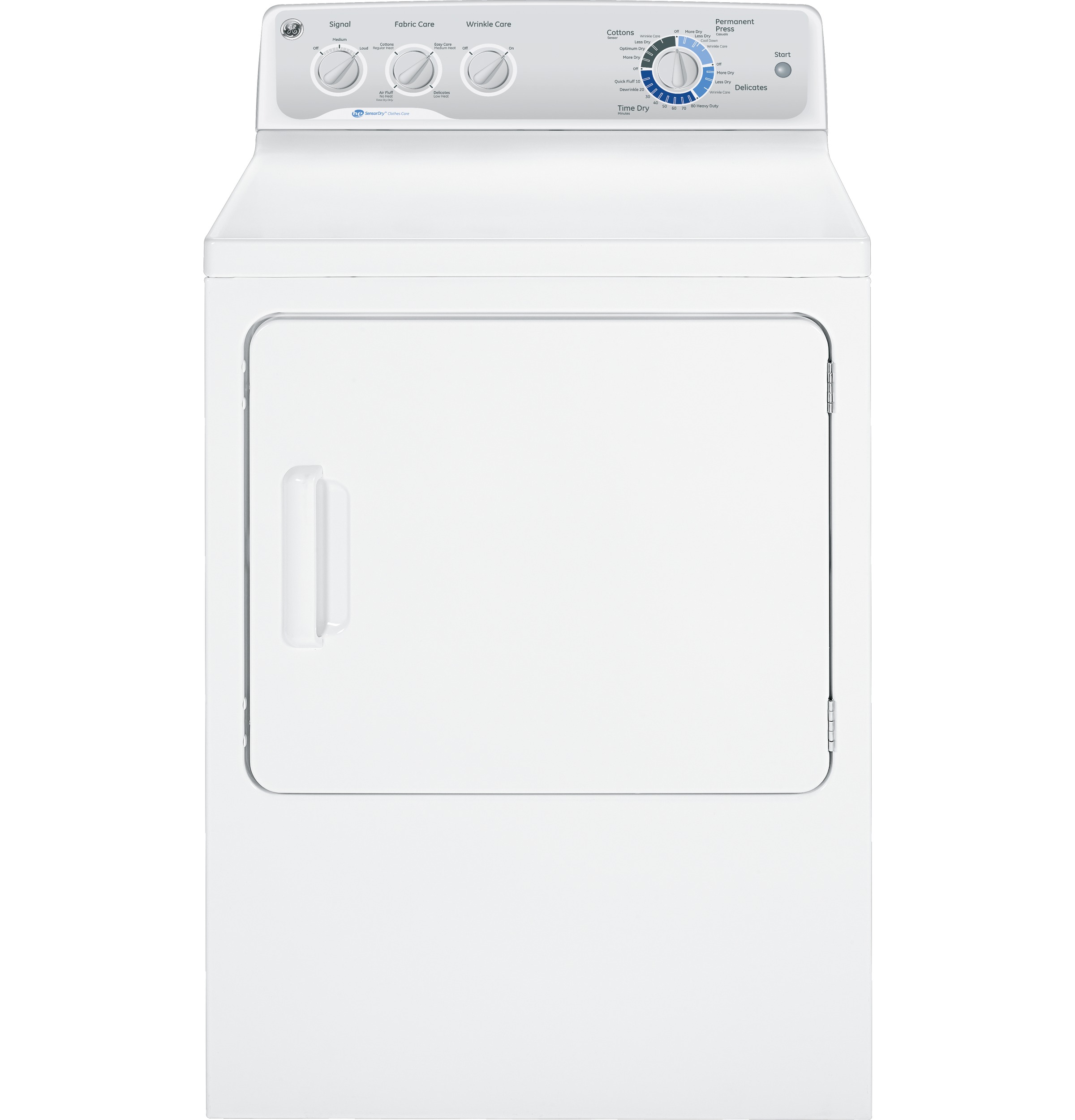 7.0 cu. ft. capacity Dura Drum electric dryer with HE SensorDry GTDP490EDWS
