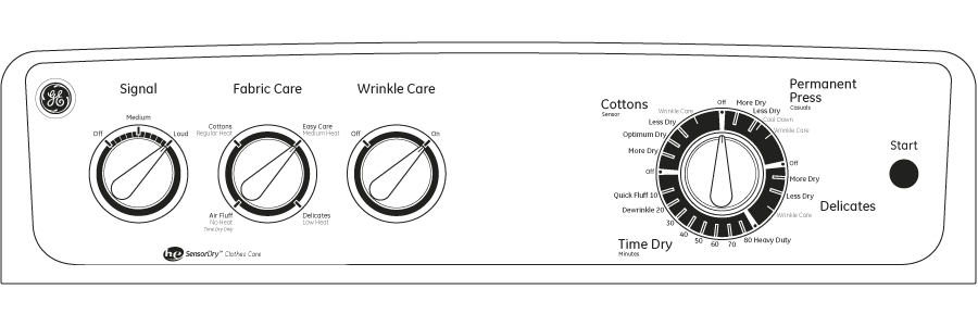7.0 cu. ft. capacity Dura Drum electric dryer with HE SensorDry GTDP490EDWS