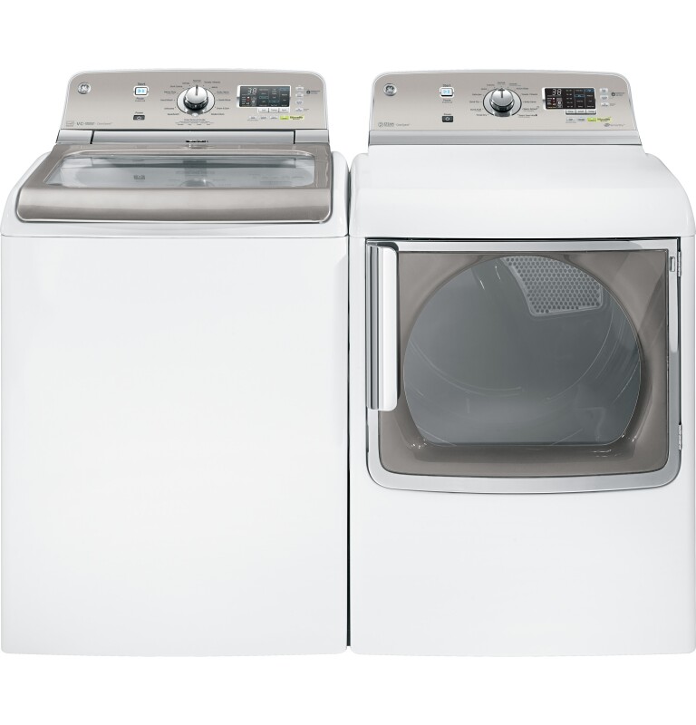 7.8 cu. ft. capacity electric dryer with stainless steel drum and steam GTDS820EDWS