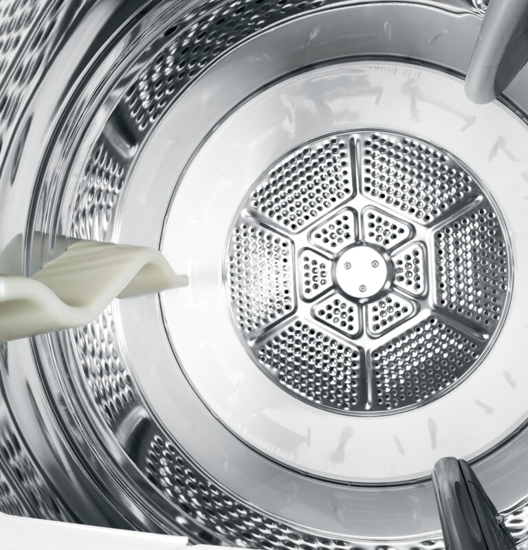 7.8 cu. ft. capacity electric dryer with stainless steel drum and steam GTDS820EDWS