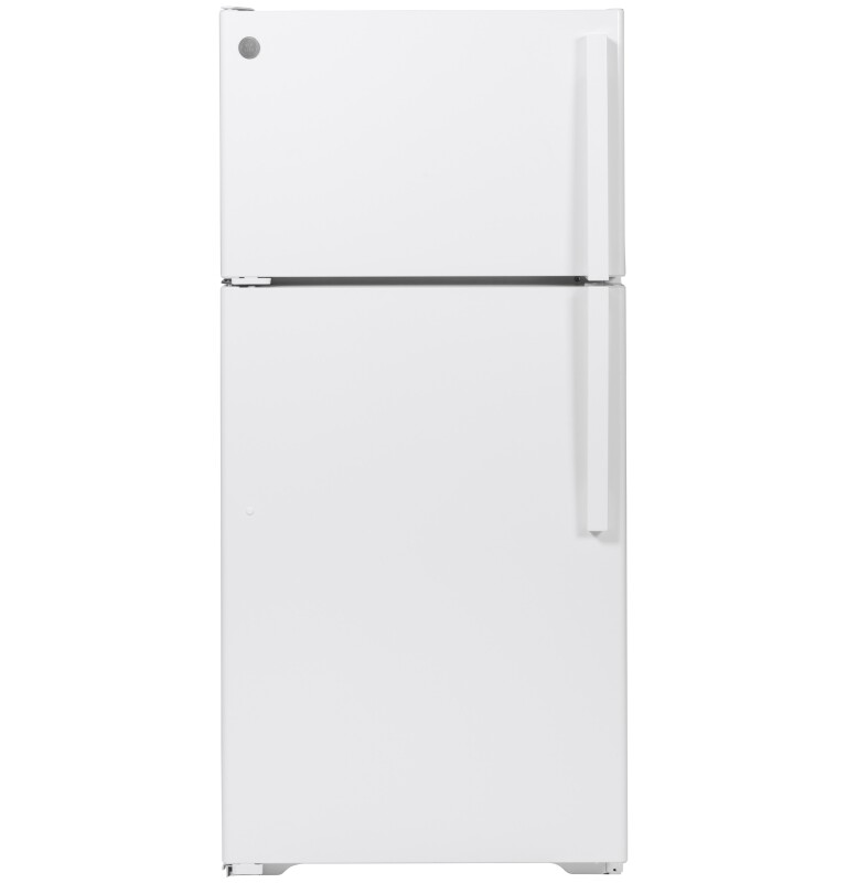 GE 15.6 Cu. Ft. Top-Freezer Refrigerator White GTE16DTNLWW Picture 1