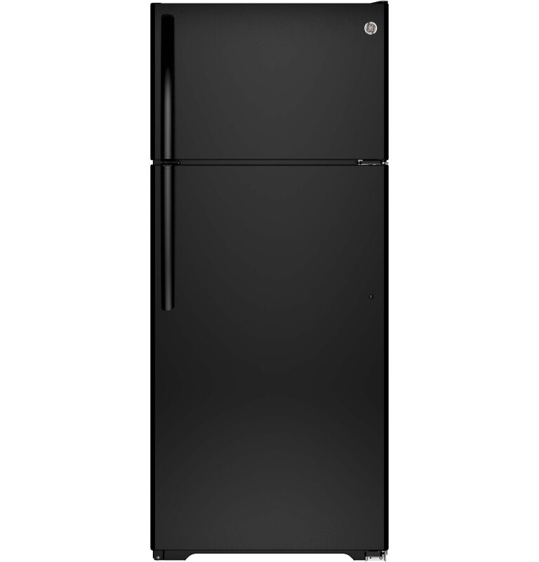 GE 17.5 Cu. Ft. Top-Freezer Refrigerator Black GTE18CTHBB Picture 1