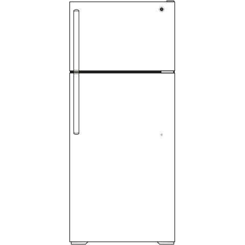 17.5 Cu. Ft. Top-Freezer Refrigerator GTE18CTHWW