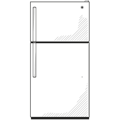 17.5 Cu. Ft. Top-Freezer Refrigerator GTE18GSHSS