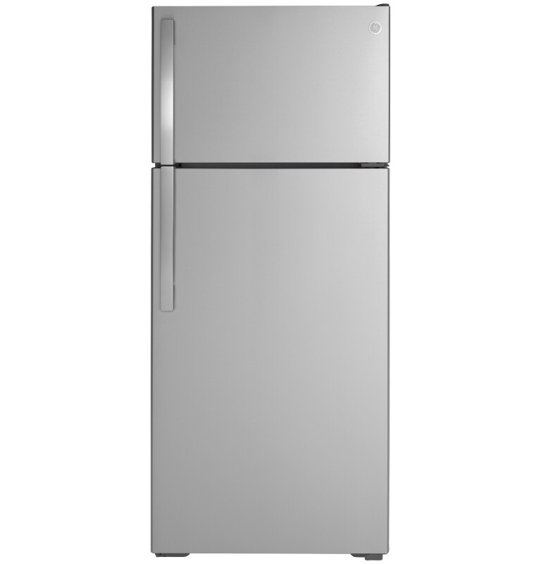 GE 17.5 Cu. Ft. Top-Freezer Refrigerator Stainless Steel GTE18GSNRSS Picture 1