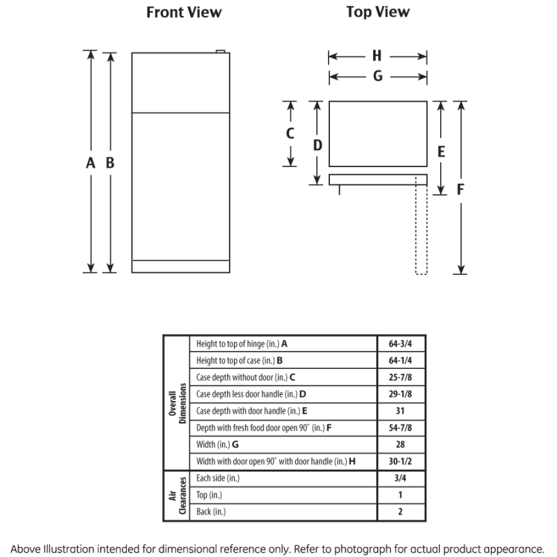 16.5 Cu. Ft. Top-Freezer Refrigerator GTH17DBDBB