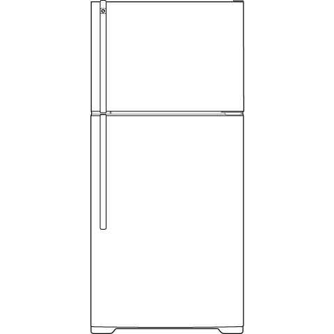 16.6 Cu. Ft. Top-Freezer Refrigerator GTH17JBBBB