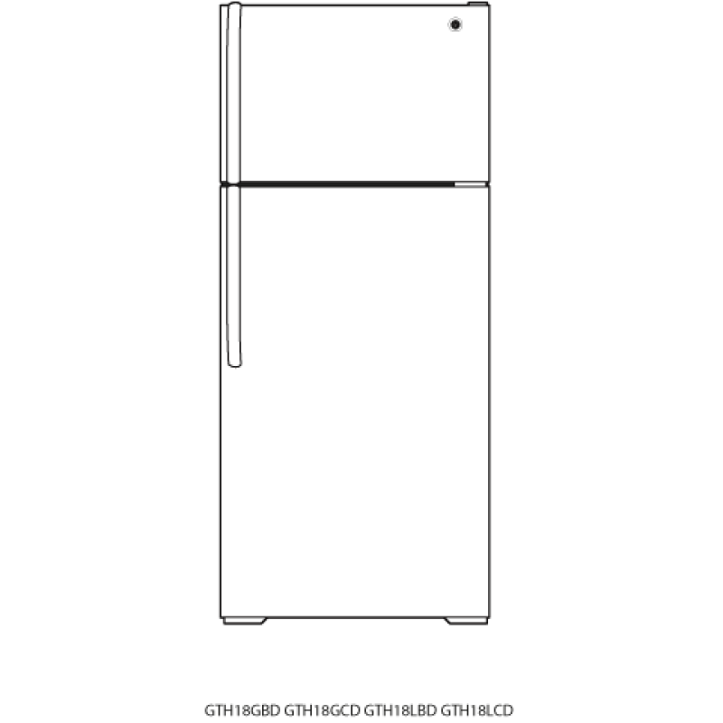 18.1 Cu. Ft. Top-Freezer Refrigerator GTH18GBDBB