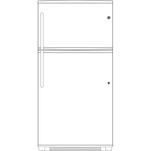 21.0 Cu. Ft. Top-Freezer Refrigerator GTH21KCXCC