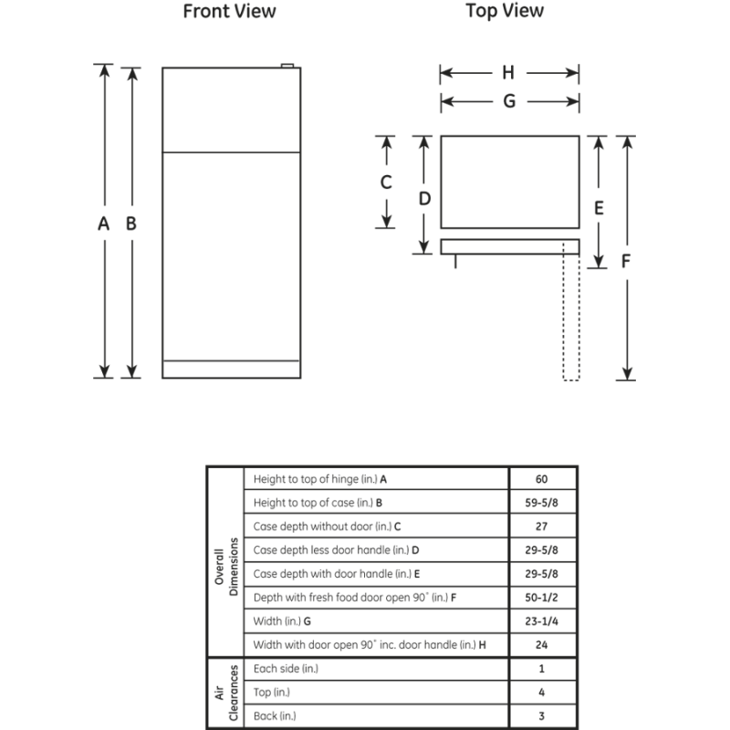 11.8 cu. ft. Top-Freezer Refrigerator GTL12HBDBS