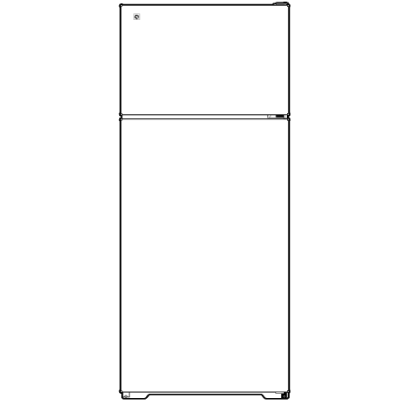 14.9 Cu. Ft. Top-Freezer Refrigerator GTR15BBRRCC