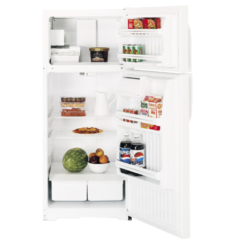 GE 16.9 Cu. Ft. Top-Freezer Refrigerator White GTS17BCMRWW Picture 1