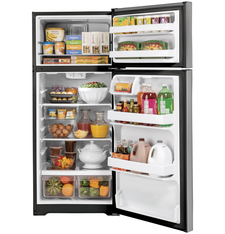 GE 16.6 Cu. Ft. Top-Freezer Refrigerator Gray GTS17GSNRSS Picture 1