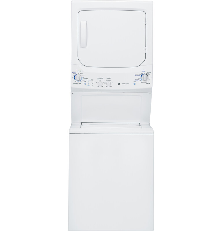 Unitized Spacemaker 3.4 DOE cu. ft. stainless steel Washer and 5.9 cu. ft. Electric Dryer GTUN275EMWW
