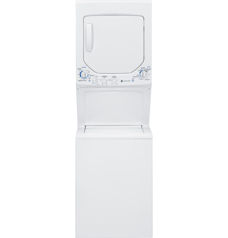 Unitized Spacemaker 2.2 DOE cu. ft. Washer and 4.4 cu. ft. Gas Dryer GTUP240GMWW