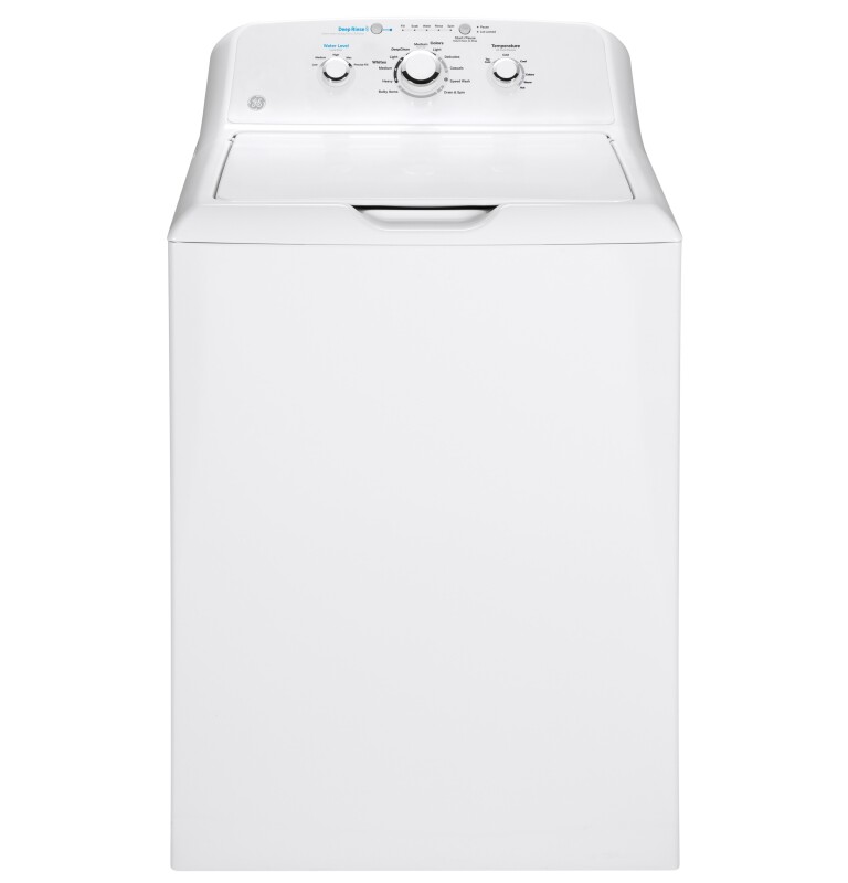GE 4.2 cu. ft. Capacity Washer with Stainless Steel Basket White GTW335ASNWW Picture 1