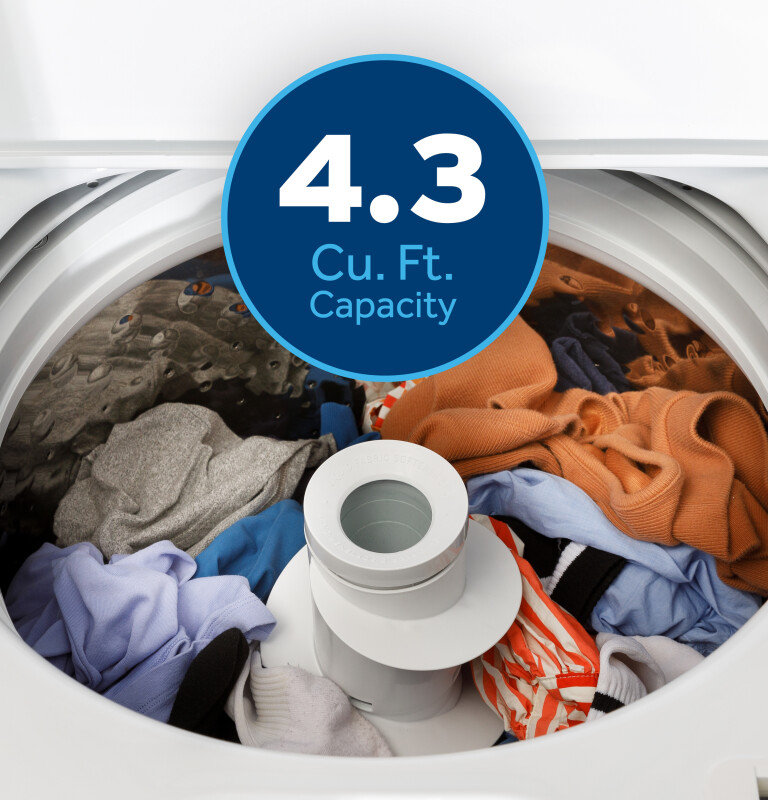 4.3 cu. ft. Capacity Washer with Stainless Steel Basket,Cold Plus and Water Level Control GTW385ASWWS