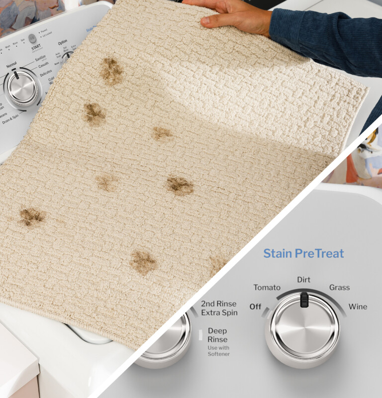 4.6 cu. ft. Capacity Washer with Stainless Steel Basket and Stain PreTreat GTW538ASWWS