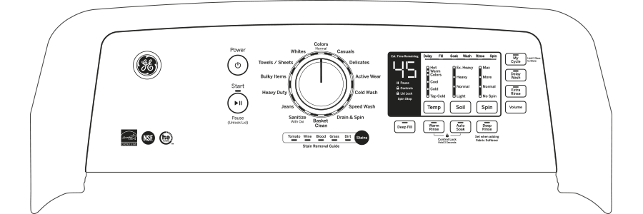 4.6 cu. ft. Capacity Washer with Stainless Steel Basket GTW680BSJWS