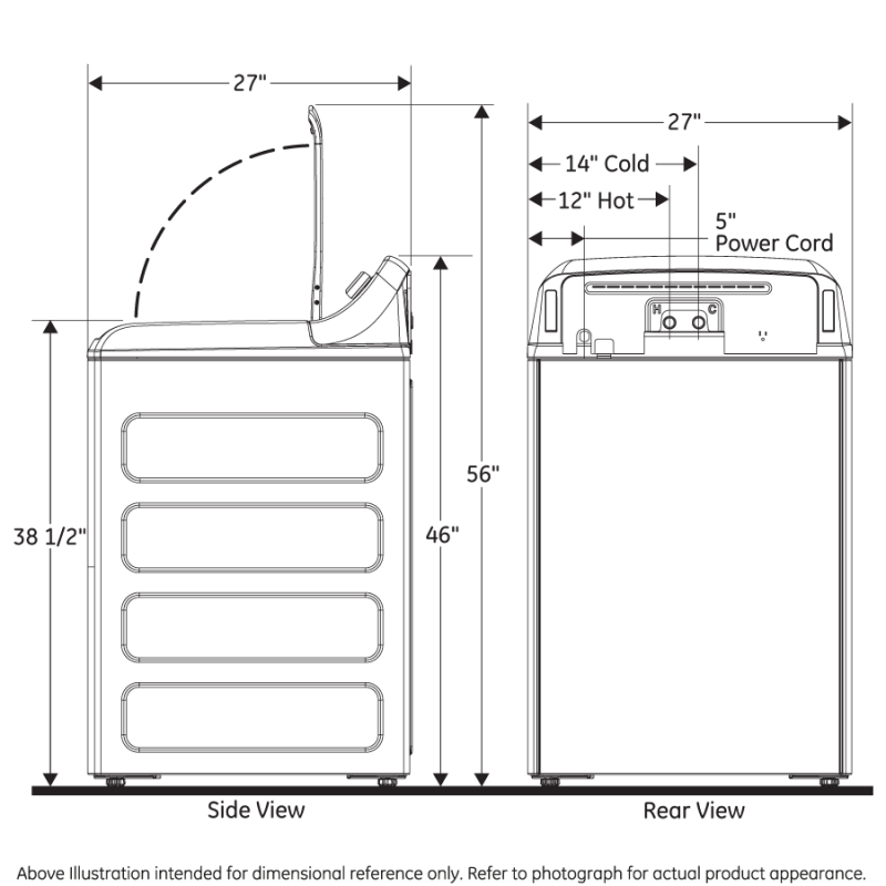 4.5 cu. ft. Capacity Washer with Stainless Steel Basket GTW685BPLDG