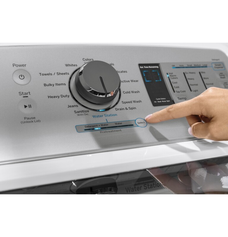 5.0 cu. ft. Capacity Smart Washer with Stainless Steel Basket GTW750CSLWS