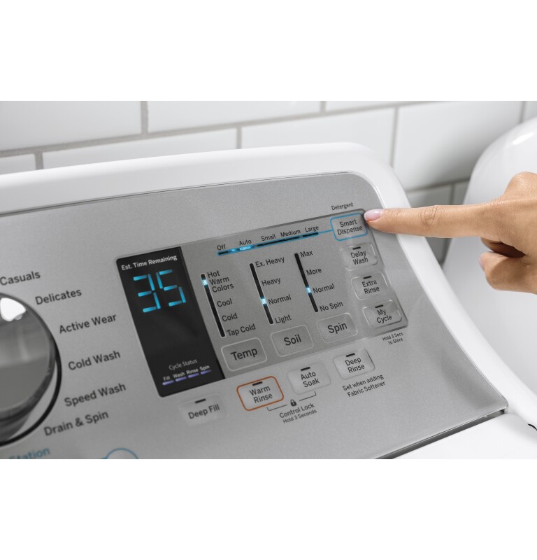 5.0 cu. ft. Capacity Smart Washer with Stainless Steel Basket GTW750CSLWS