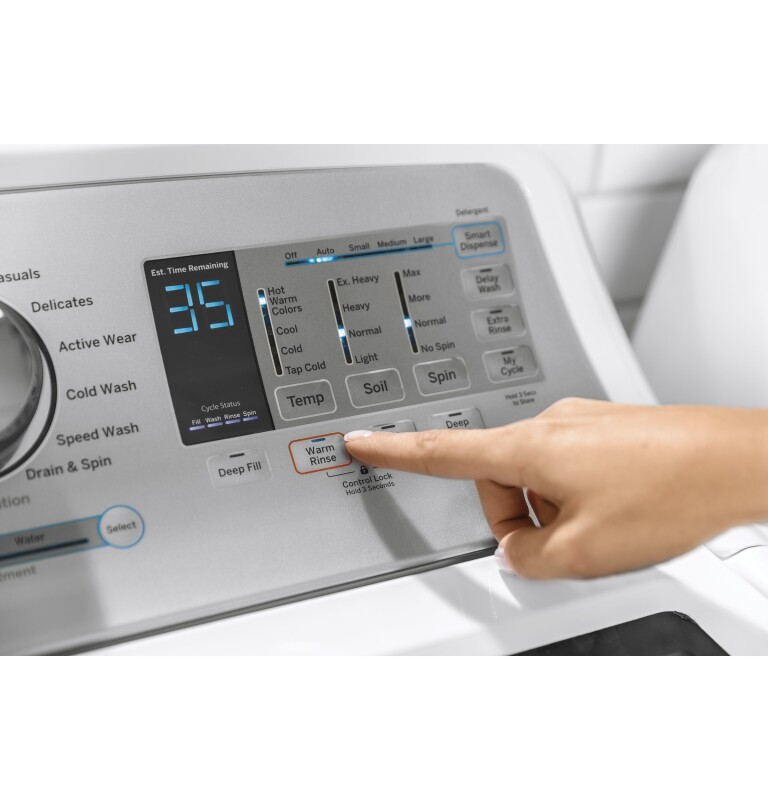 5.0 cu. ft. Capacity Smart Washer with Stainless Steel Basket GTW750CSLWS