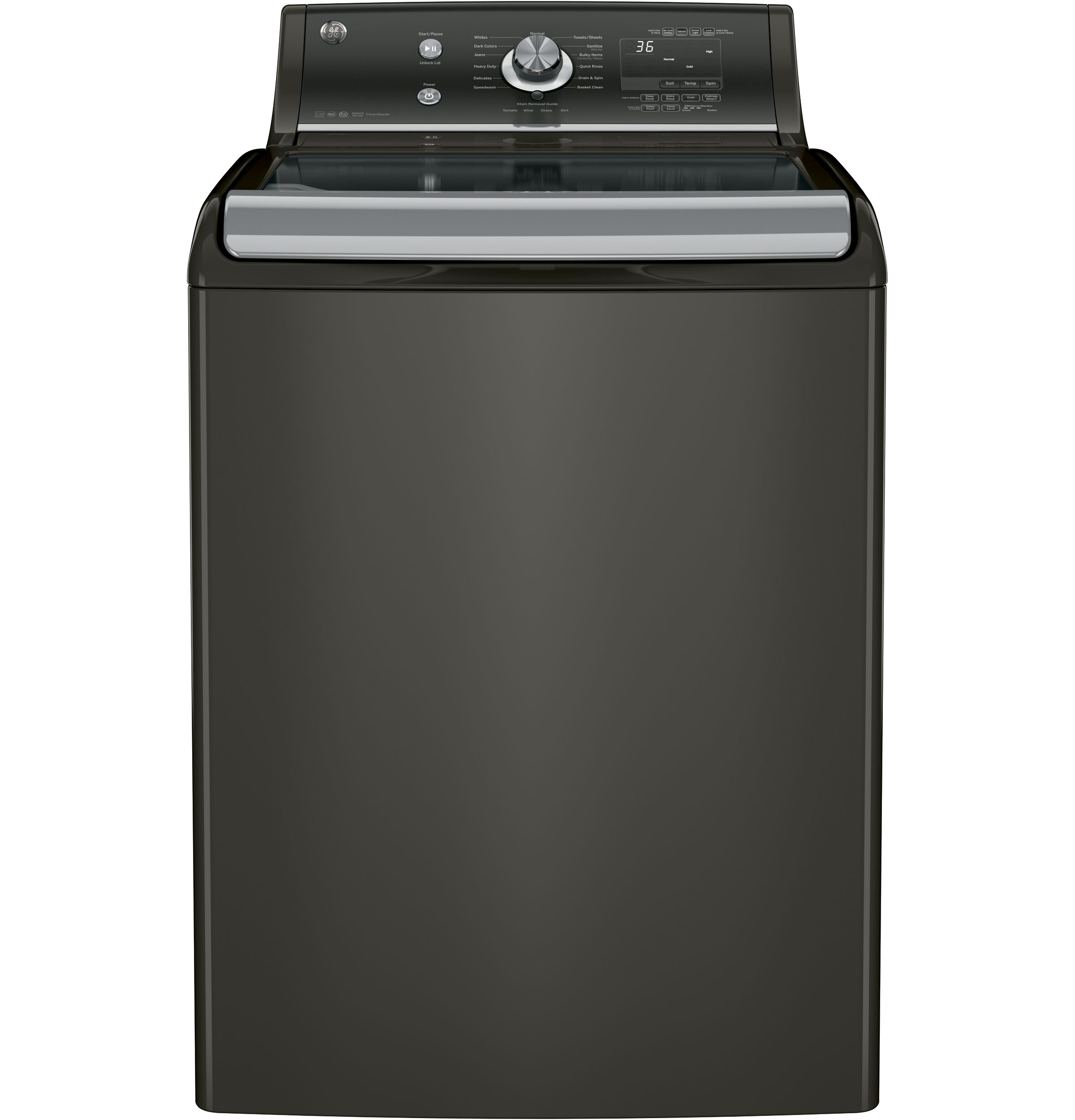 5.1 DOE cu. ft. capacity washer with stainless steel basket GTW810SPJMC