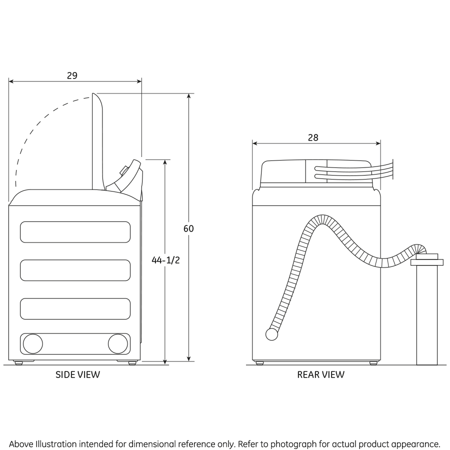 5.1 DOE cu. ft. capacity washer with stainless steel basket GTW810SPJMC