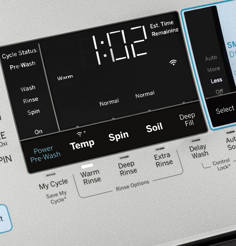 5.2 cu. ft. Capacity Smart Washer with Sanitize w/Oxi and SmartDispense GTW840CSNWS