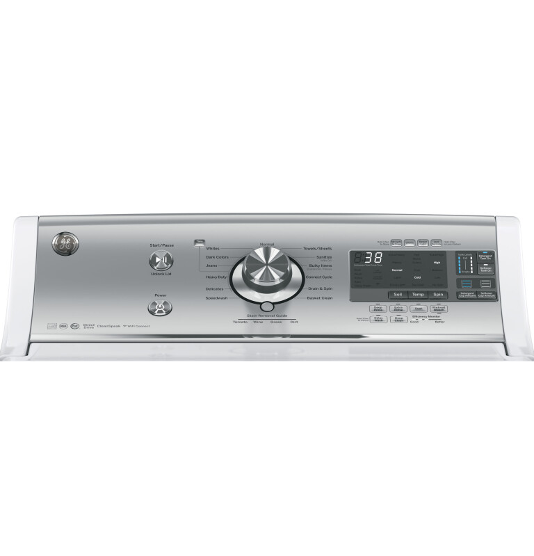 5.1 DOE cu. ft. capacity washer with SmartDispense Technology GTW860SSJWS