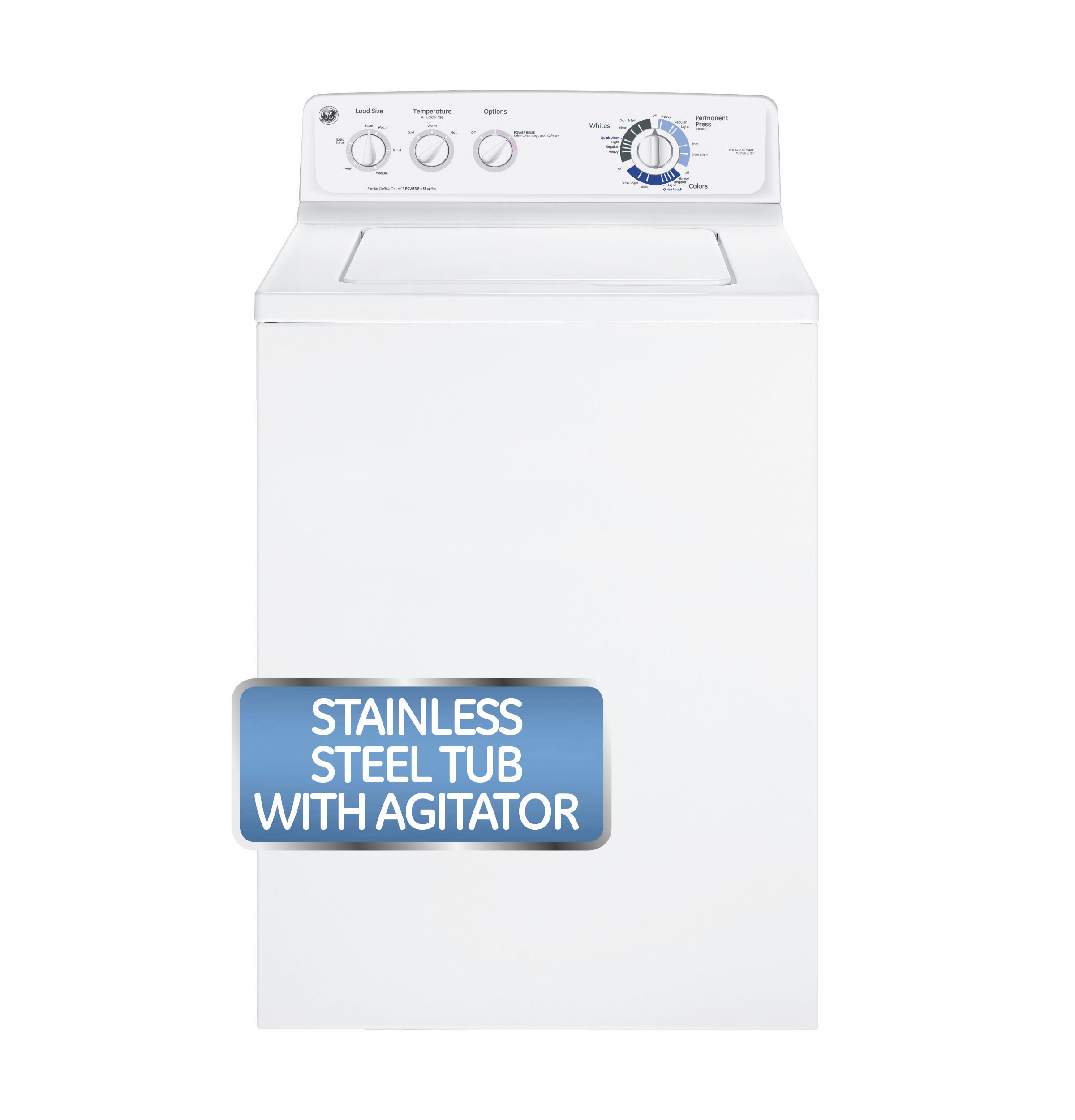 3.8 DOE cu. ft. stainless steel capacity washer GTWN2800DWW