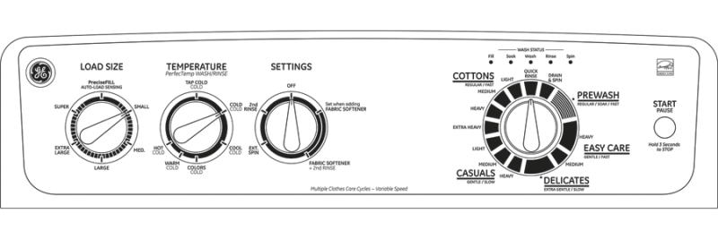 3.6 DOE cu. ft. stainless steel capacity washer GTWN4450MWS