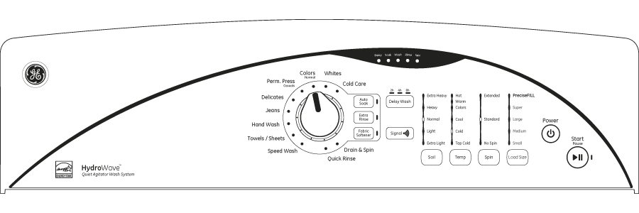 3.9 DOE cu. ft. stainless steel capacity washer GTWN5250DWW