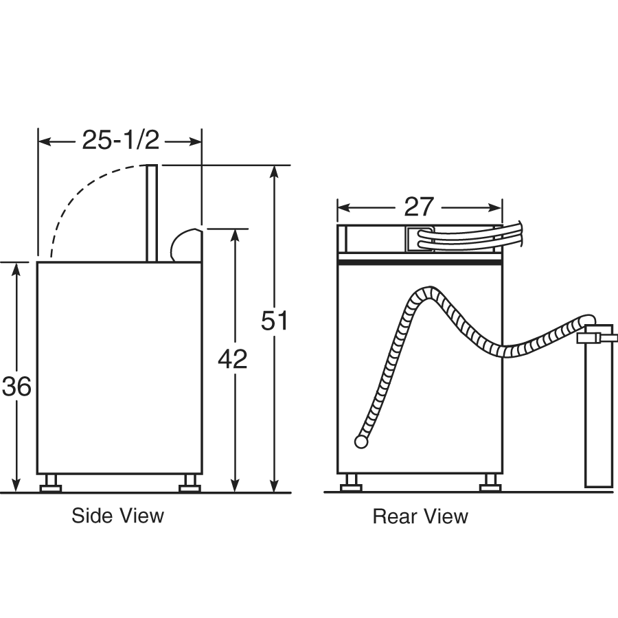 3.9 DOE cu. ft. stainless steel capacity washer GTWN5250DWW