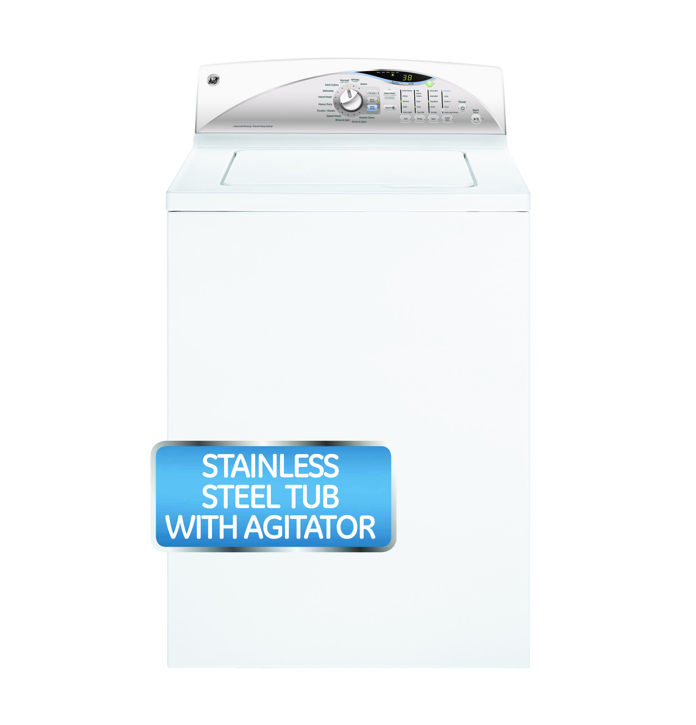 3.8 DOE cu. ft. washer with stainless steel basket GTWN5650FWS