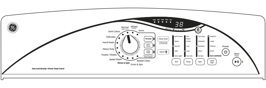 3.8 DOE cu. ft. washer with stainless steel basket GTWN5650FWS