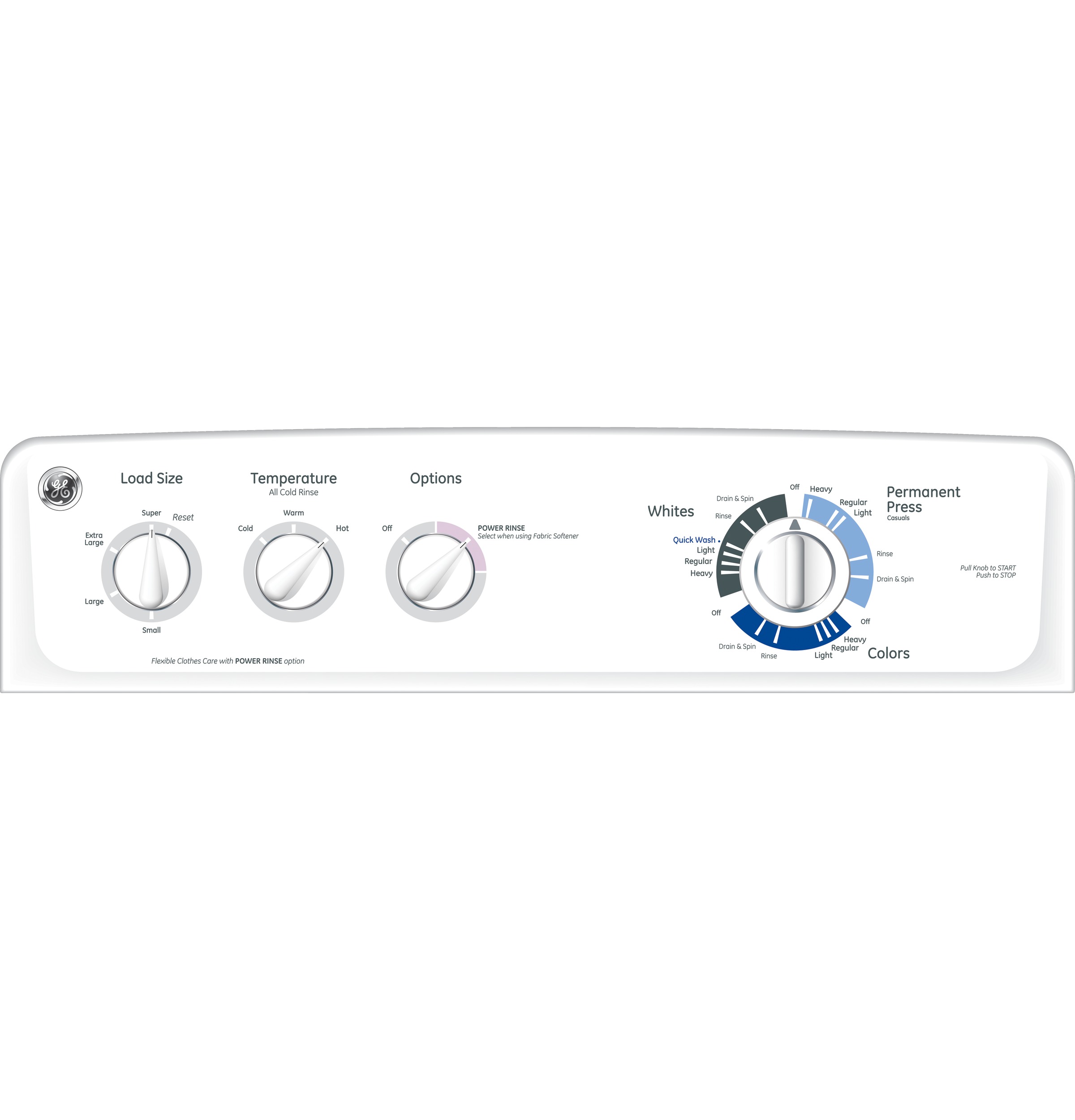 3.6 DOE cu. ft. capacity Extra Action basket GTWP1800DWW