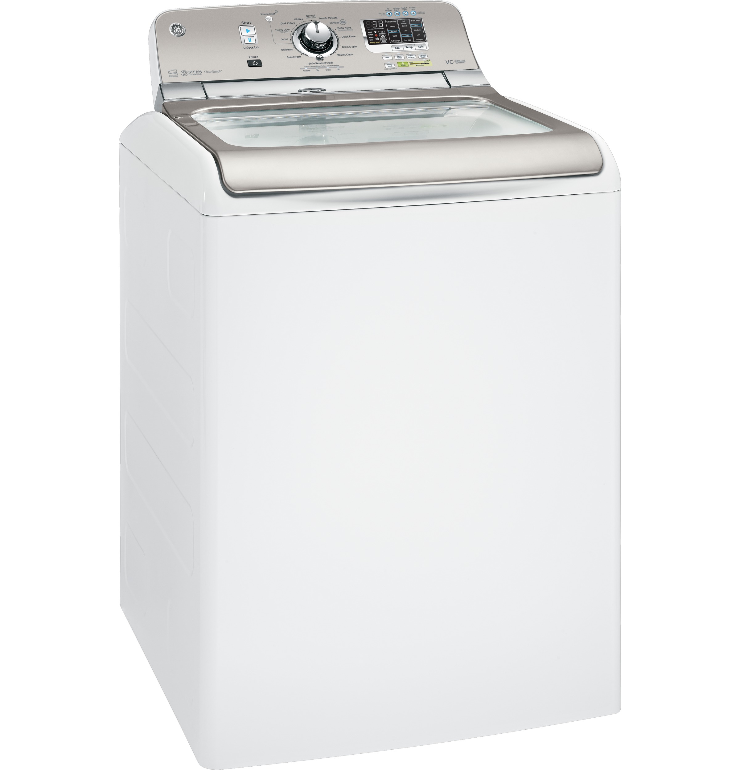 4.8 DOE cu. ft. capacity washer with stainless steel basket and steam GTWS8450DWS