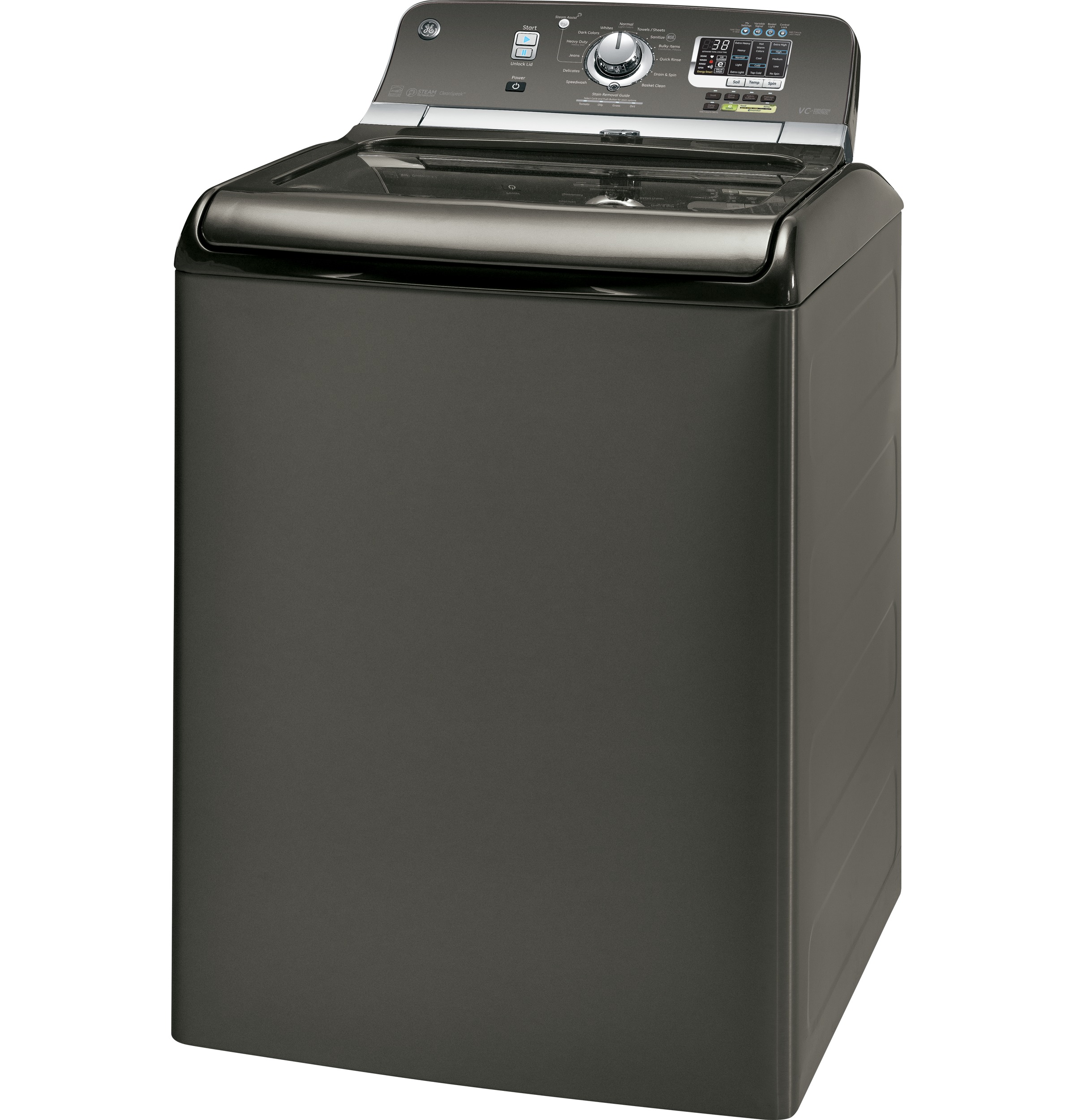 4.8 DOE cu. ft. capacity washer with stainless steel basket and steam GTWS8455DMC